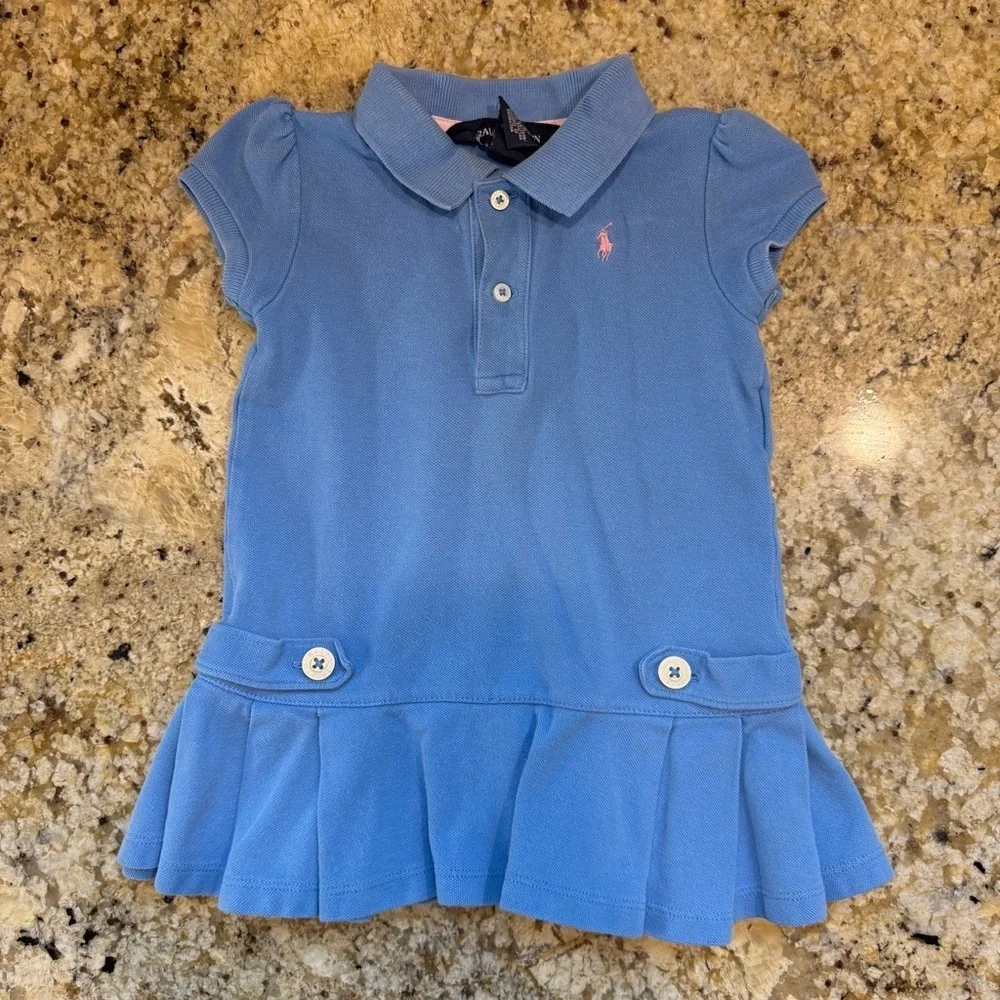 Ralph Lauren Blue Toddler Polo Dress